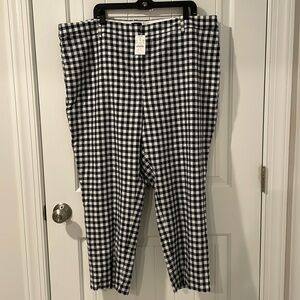 J. Crew Black and White Checkered Pants